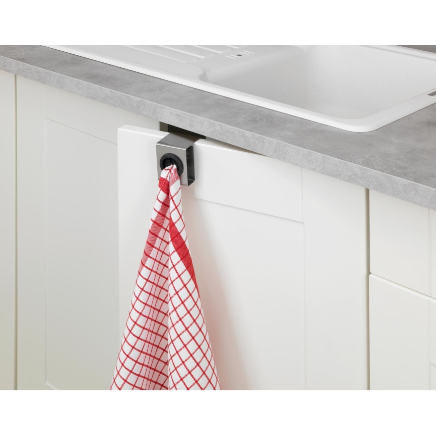 WENKO 4368060100 - Háčik PUSH 5x6 cm strieborná/čierna