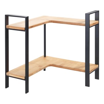 WENKO 53028100 - Polica LOU 30x33 cm čierna/hnedá