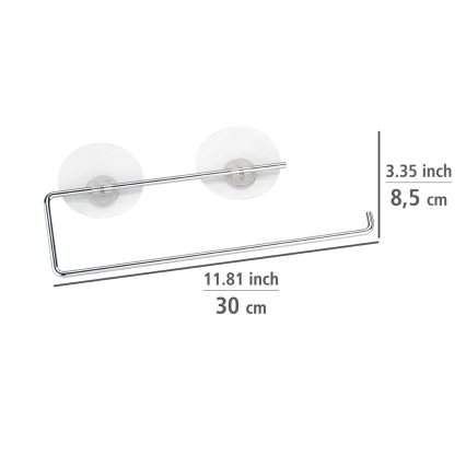 WENKO 53130100 - Držiak utierok STATIC-LOC 30x8,5 cm strieborná/priehľadná