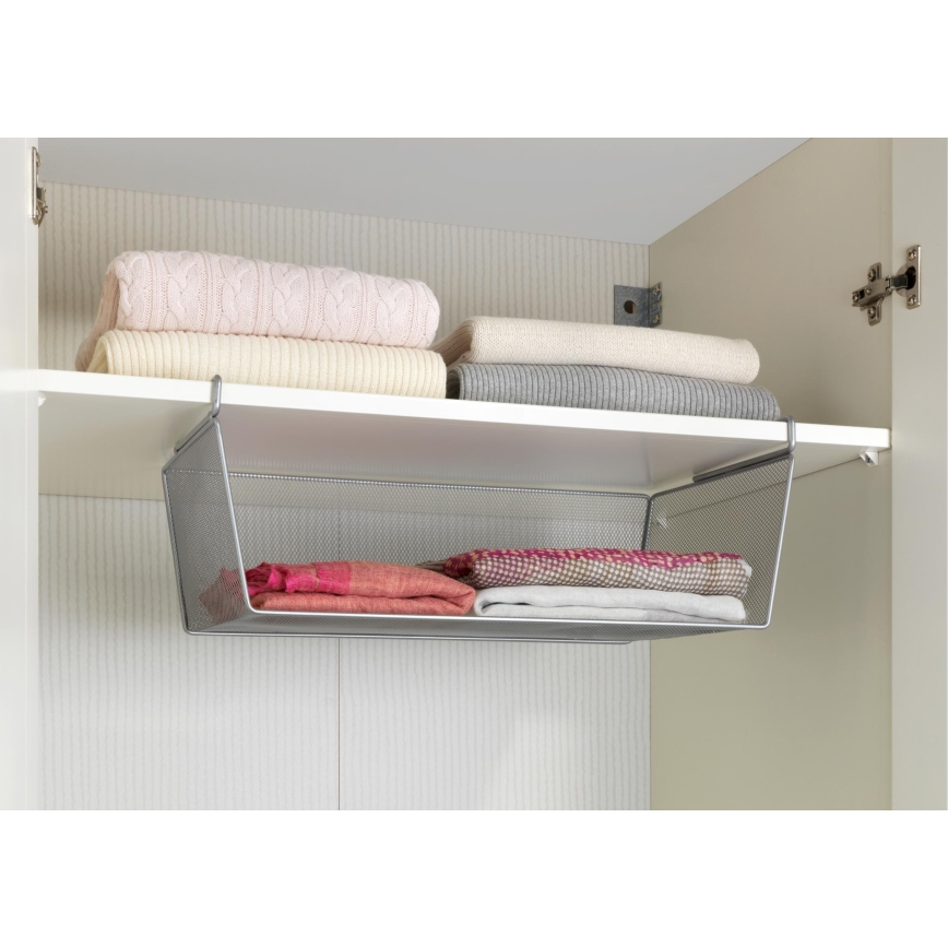 WENKO 53143100 - Strieborný košík 49x28 cm