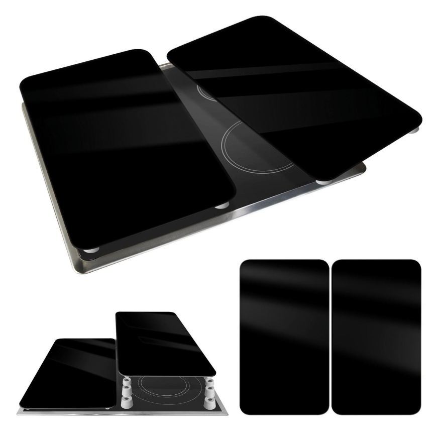 WENKO 53898100 - Krycia doska 52x30 cm čierna/šedá/priehľadná