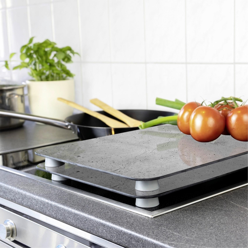 WENKO 53906100 - Kryt varnej dosky 30x52 cm sivý/priehľadný