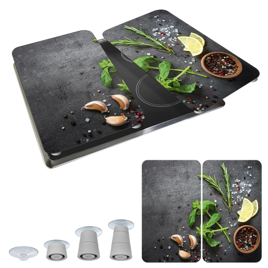 WENKO 53907100 - Kryt varnej dosky 30x52 cm pestrofarebný/šedý/priehľadný