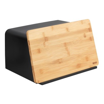 WENKO 54098100 - Chlebník KUBO 35x26,5 cm čierna/hnedá