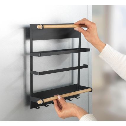 WENKO 54114100 - Organizér MAGNA 33x34 cm čierna/hnedá