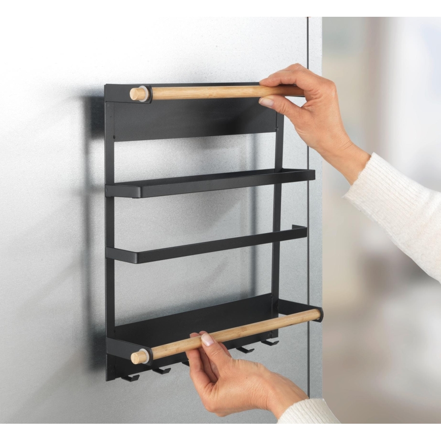 WENKO 54114100 - Organizér MAGNA 33x34 cm čierna/hnedá