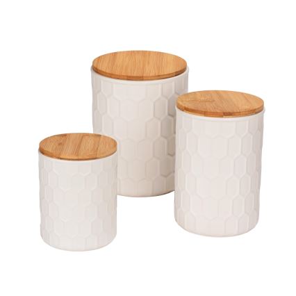 WENKO 54222100 - Úložný box MAYA 13x17 cm biela/hnedá