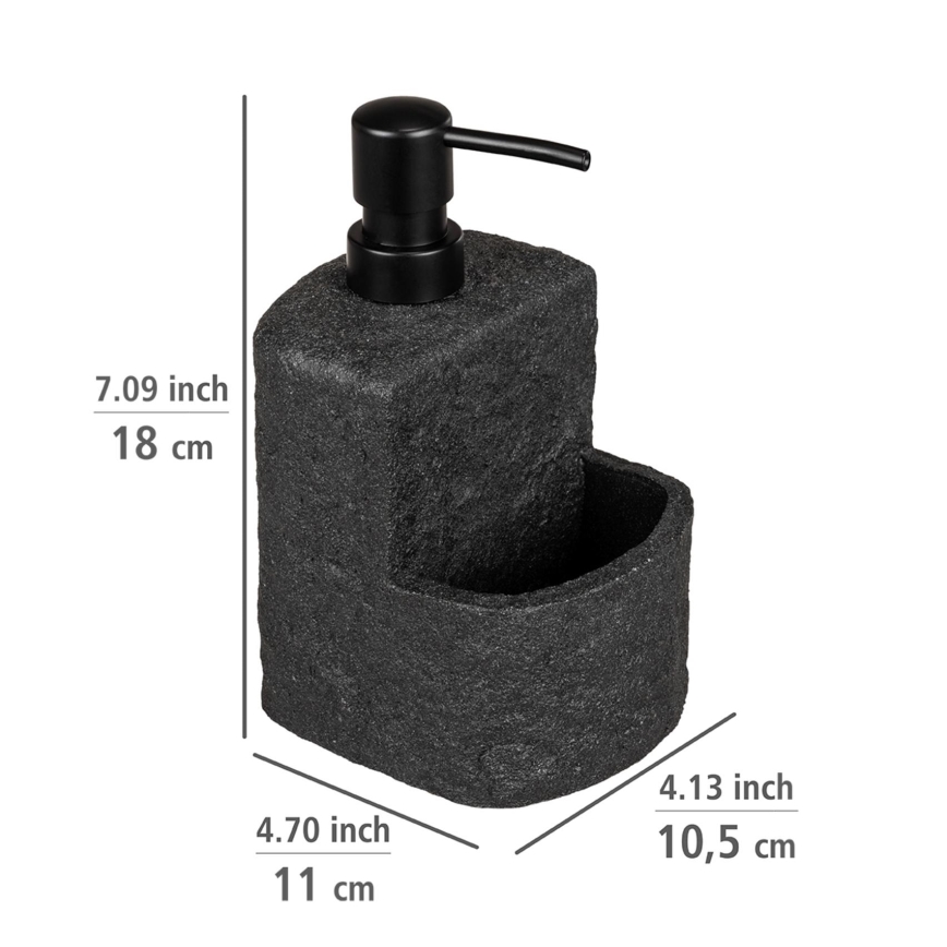 WENKO 54667100 - Dávkovač mydla FESTIVAL 10,5x18 cm čierna