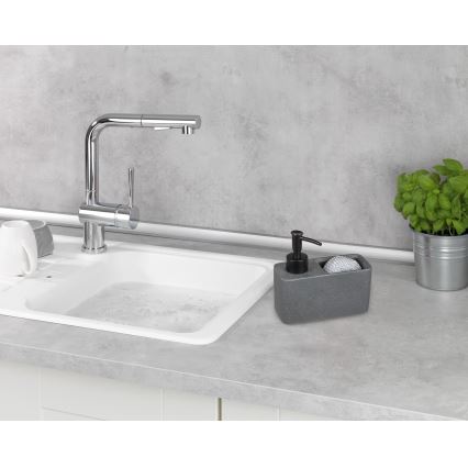 WENKO 54669100 - Dávkovač mydla RESA 14,5x14,3 cm šedá/čierna
