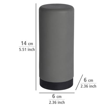 WENKO 54680100 - Dávkovač EASY SQUEEZ-E 6x14 cm sivá/čierna