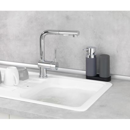 WENKO 54735100 - Umývacia stanica EASY SQUEEZ-E 15x18 cm šedá/šedá
