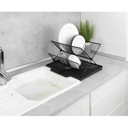 WENKO 54771100 - Odkvapkávač NELIA 34x40 cm čierny