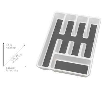 WENKO 54788100 - Príborník 26,5x36,5 cm biela/sivá