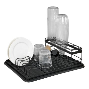 WENKO 54798100 - Odkvapkávač na riad AMY 42,5x31,5 cm čierny