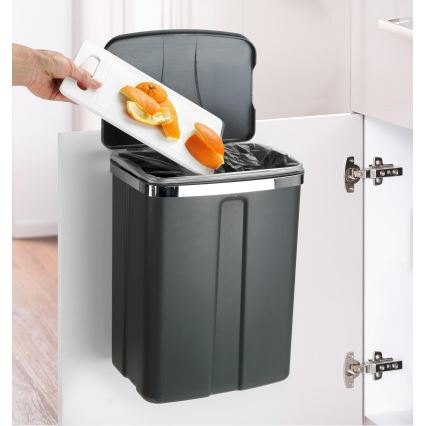 WENKO 54903100 - Kôš zavesiteľný na dvere 26x36,5 cm sivá/strieborná