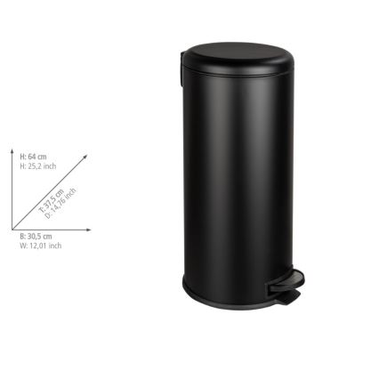 WENKO 54915100 - Kôš LEMAN 30,5x64 cm čierny