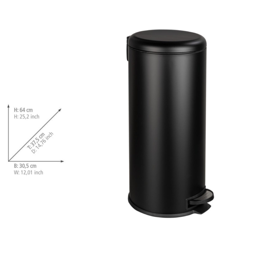 WENKO 54915100 - Kôš LEMAN 30,5x64 cm čierny