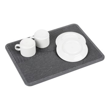 WENKO 54955100 - Odkvapkávacia podložka DAMON 40 x 30 cm, diatomitová / sivá