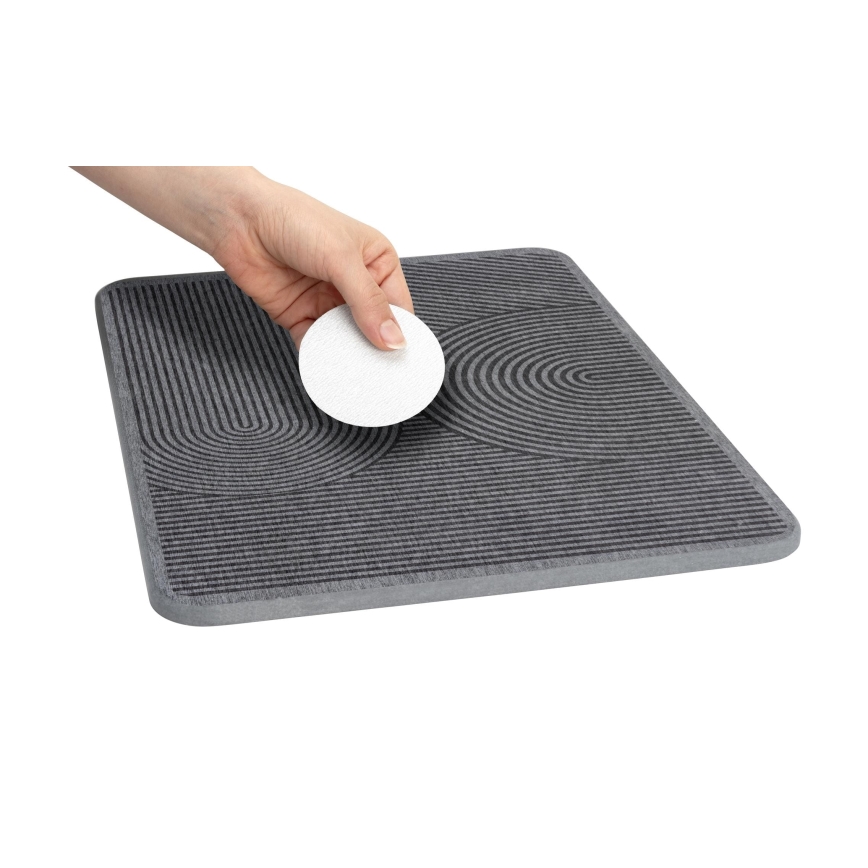 WENKO 54955100 - Odkvapkávacia podložka DAMON 40 x 30 cm, diatomitová / sivá