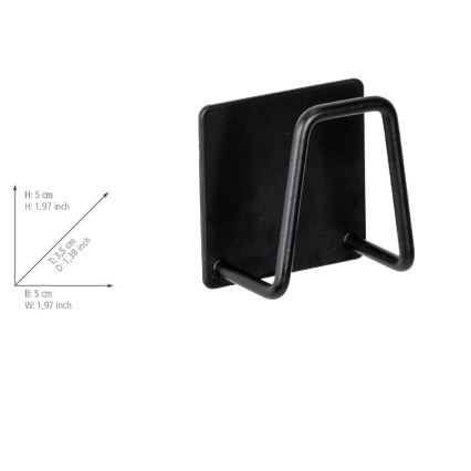 WENKO 55071100 - Držiak BLACK OUTDOOR KITCHEN 5x5 cm nerez/čierna