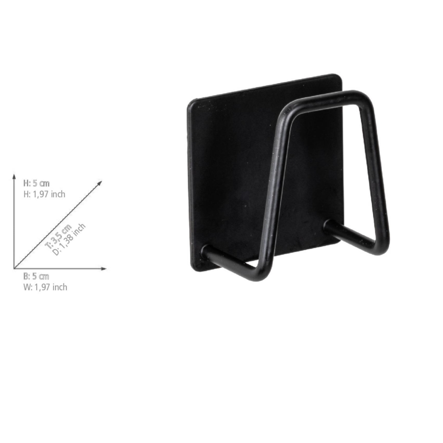 WENKO 55071100 - Držiak BLACK OUTDOOR KITCHEN 5x5 cm nerez/čierna