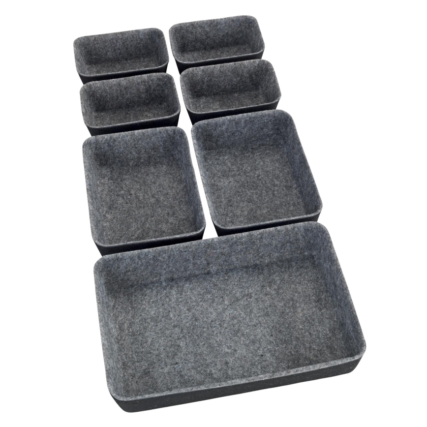 WENKO 64502100 - Organizér do zásuvky FELT 28,5x20 cm sivý