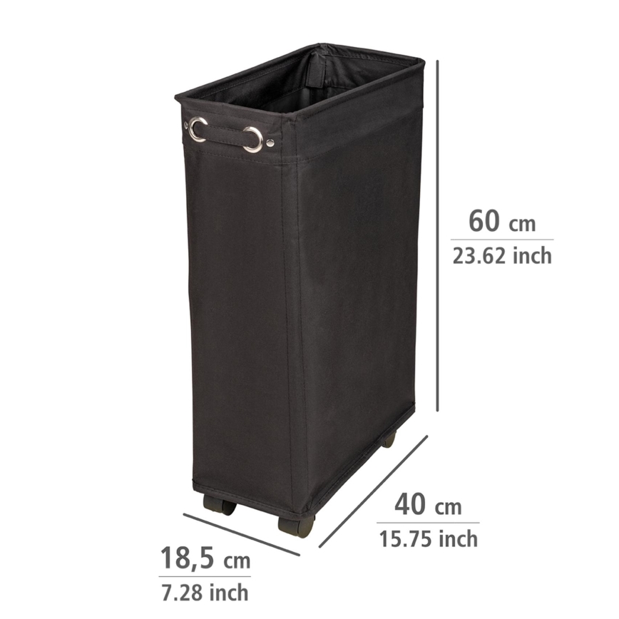 WENKO 69737800 - Kôš na bielizeň CORNO 18,5x60 cm čierna
