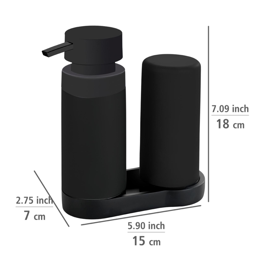 WENKO 69753800 - Organizér EASY SQUEEZ-E 15x18 cm čierny