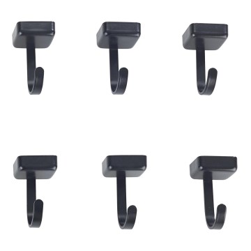 WENKO 71149800 - Háčiky JET 2,2×3,9 cm čierna/strieborná