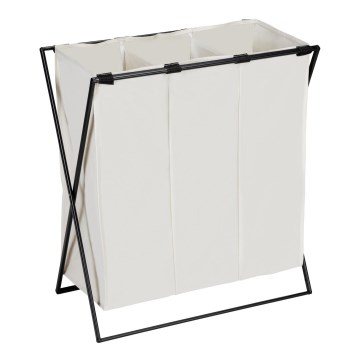 WENKO 71298800 - Kôš na prádlo TRIO 69x76 cm krémová/čierna