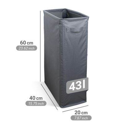WENKO 71299800 - Kôš na bielizeň SLIM 20x60 cm antracit