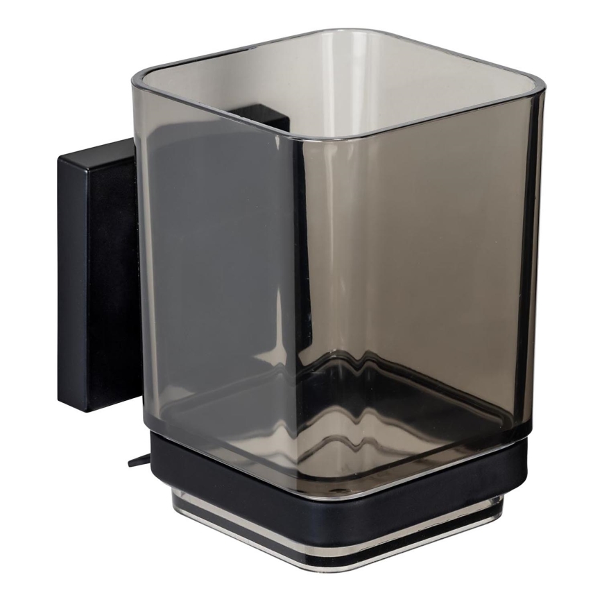 WENKO 71443800 - Pohárik VACUUM-LOC QUADRO ED 7,5x10 cm čierny