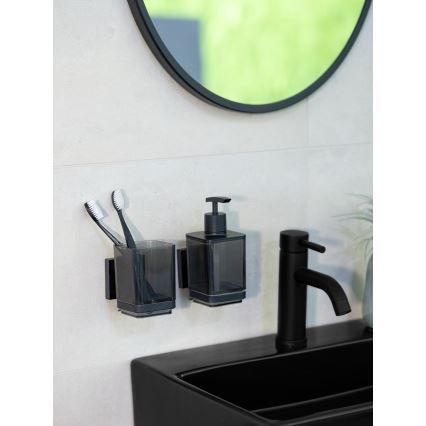 WENKO 71443800 - Pohárik VACUUM-LOC QUADRO ED 7,5x10 cm čierny