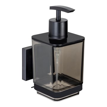 WENKO 71444800 - Dávkovač mydla VACUUM-LOC QUADRO ED 7,5 x 16 cm čierny