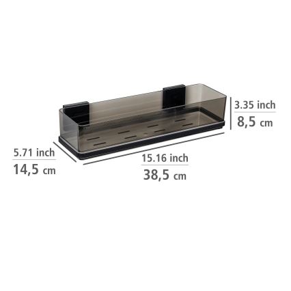 WENKO 71446800 - Polička VACUUM-LOC QUADRO ED 38,5x14,5 cm čierna