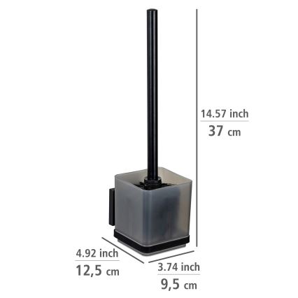 WENKO 71450800 - WC sada VACUUM-LOC QUADRO ED 9,5x37 cm čierna