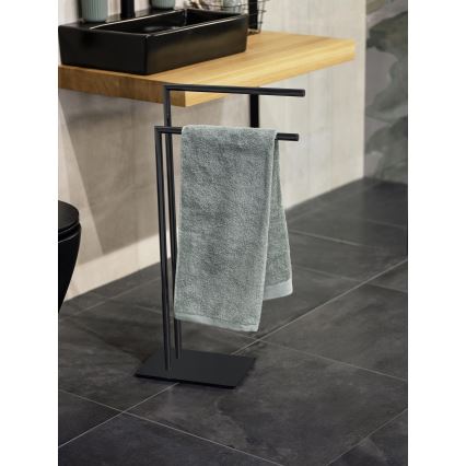 WENKO 71555800 - Stojan na uteráky RECCO 48x80,5 cm čierny
