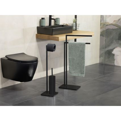 WENKO 71556800 - WC súprava RECCO 20x71,5 cm čierna