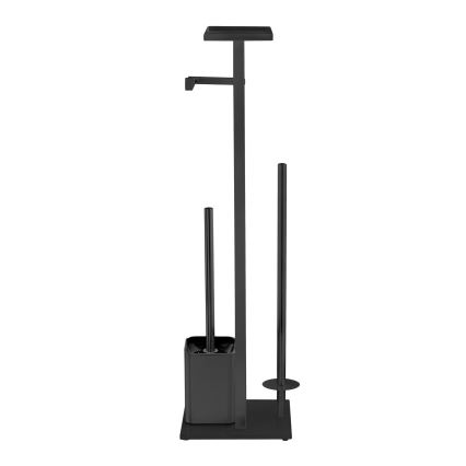 WENKO 71558800 - WC súprava DEBAR 21x70,5 cm nerez/čierna