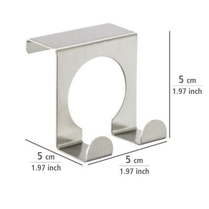 WENKO 8411100 - Háčik 5x5 cm nerezový/strieborný