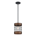 Westinghouse 61179 - Závesný luster so lankom LANGSTON 1xE27/60W/230V priemer 19 cm barnwood