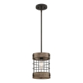 Westinghouse 61180 - Luster na lanku LANGSTON 1xE27/60W/230V borovica
