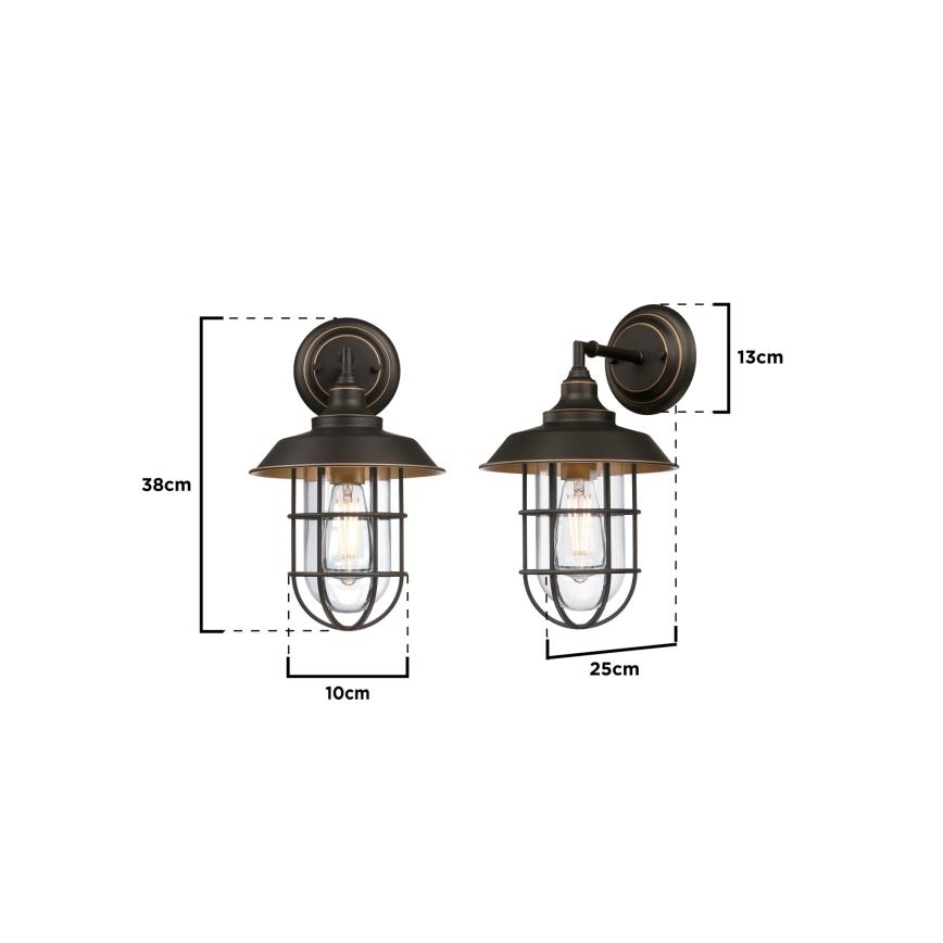 Westinghouse 6121640 - LED vonkajšie nástenné svietidlo IRON HILL 1xE27/60W/230V IP44