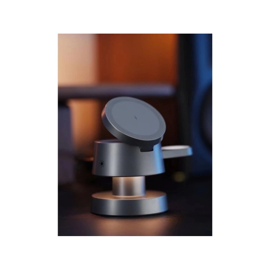 Winner Group - Bezdrôtová nabíjačka 4v1 MUSH8OOM 27W antracit