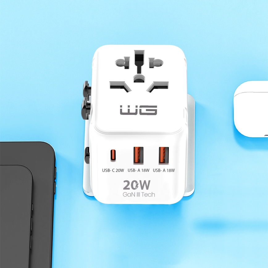Winner Group - Cestovný rýchlonabíjací adaptér Power Delivery 20W biela