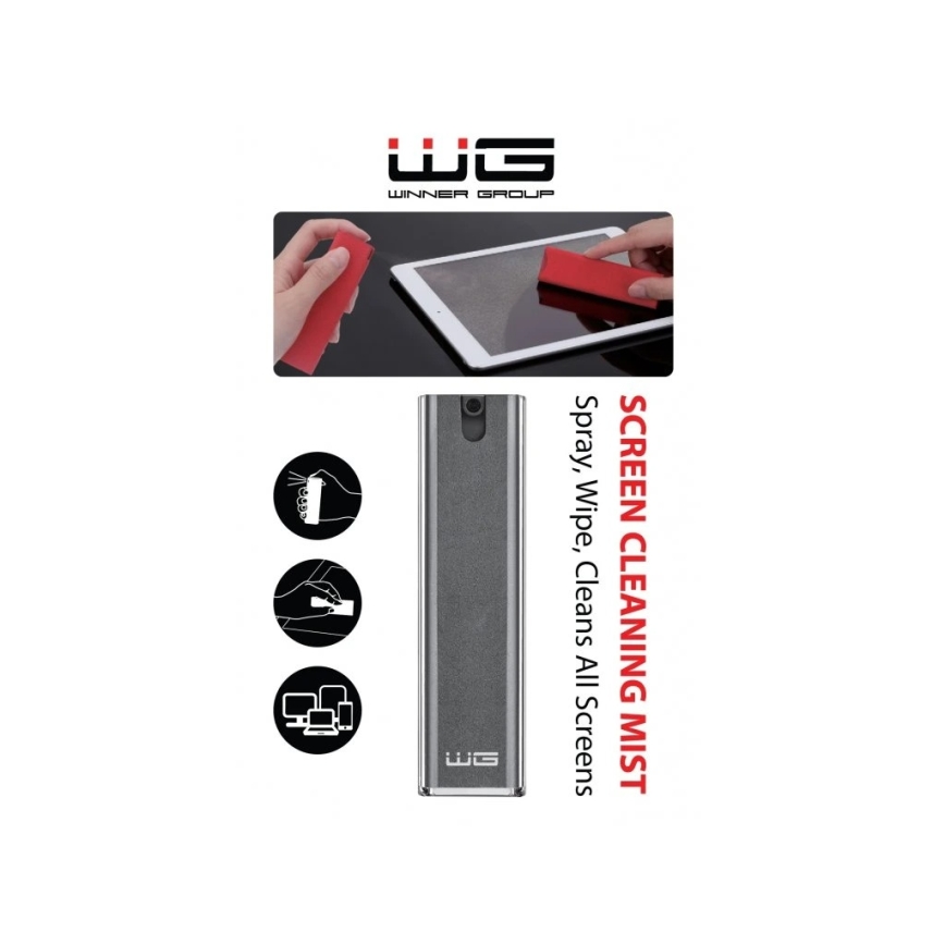 Winner Group - Čistič obrazovky 2v1 čierna