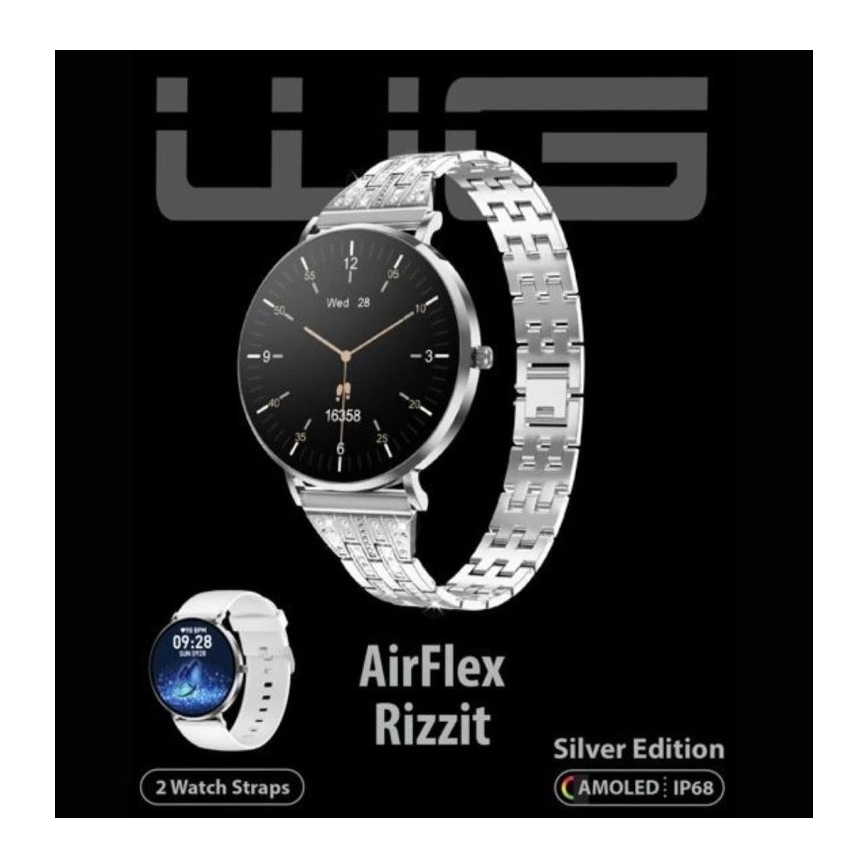 Winner Group - Inteligentné hodinky AirFlex3 Rizz It 200 mAh IP68 strieborná