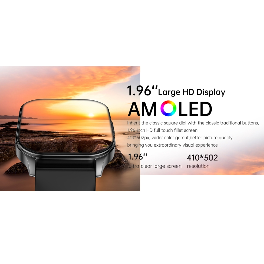 Winner Group - Inteligentné hodinky AirFlexOn 300 mAh IP68 strieborná