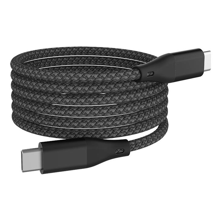 Winner Group - Magnetický USB kábel USB-C / USB-C 60W 1m čierna