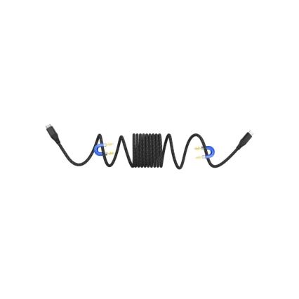 Winner Group - Magnetický USB kábel USB-C / USB-C 60W 1m čierna